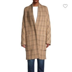 Vince plaid coat size small
